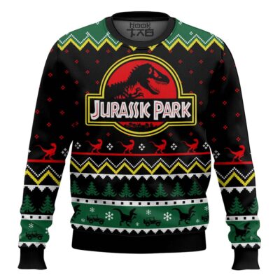 Night Gathers Jurassic Park Ugly Christmas Sweater