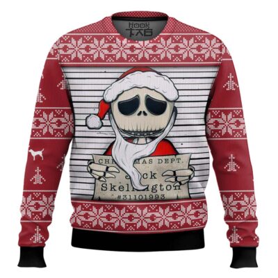 Nightmare Before Christmas Jack Dept Skellington Ugly Christmas Sweater