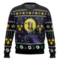 Hooktab Nightmare Before Christmas Romantic Night Ugly Christmas Sweater