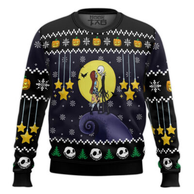 Nightmare Before Christmas Romantic Night Ugly Christmas Sweater