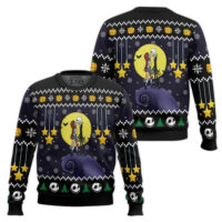 Hooktab Nightmare Before Christmas Romantic Night Ugly Christmas Sweater