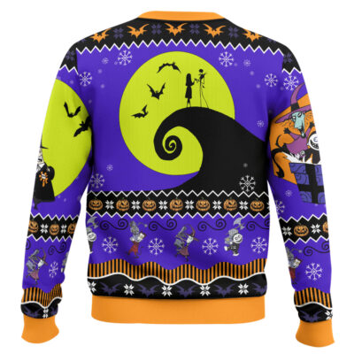 Hooktab Nightmare Before Christmas Santa Ugly Christmas Sweater