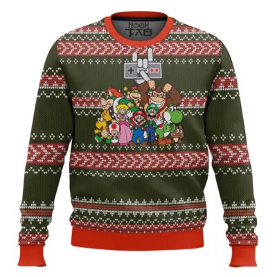 Nintendo Characters Ugly Christmas Sweater