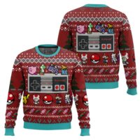 Hooktab Nintendo Controller Ugly Christmas Sweater