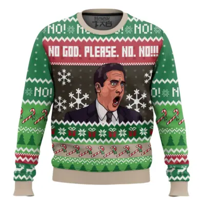 No God Please No! Michael Scott The Office Ugly Christmas Sweater
