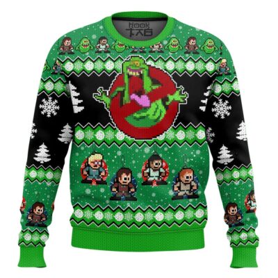 No Slimer Ghostbusters Ugly Christmas Sweater