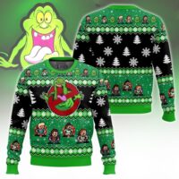 Hooktab No Slimer Ghostbusters Ugly Christmas Sweater