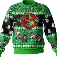 Hooktab No Slimer Ghostbusters Ugly Christmas Sweater