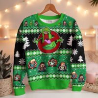 Hooktab No Slimer Ghostbusters Ugly Christmas Sweater