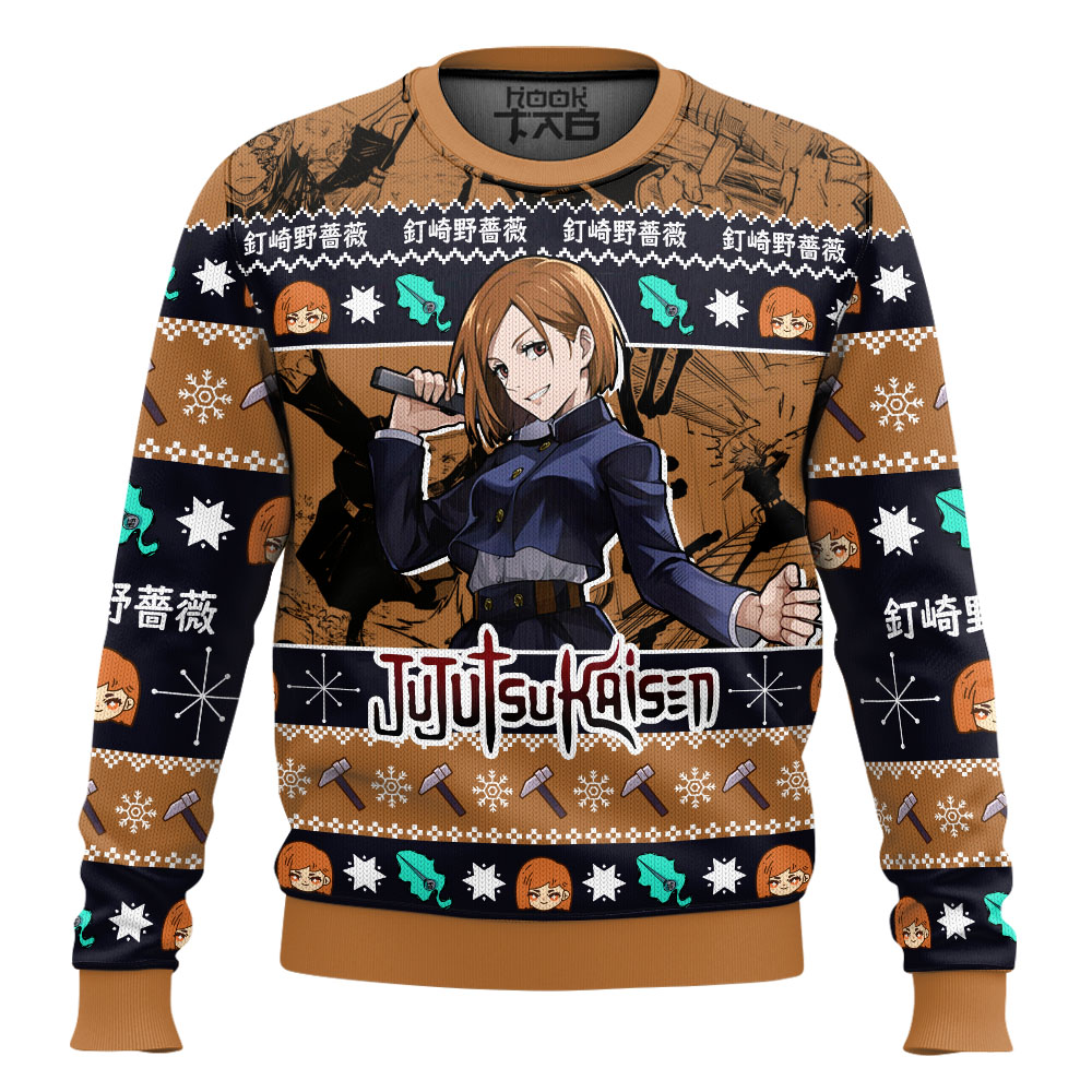 Hooktab Nobara Kugisaki Jujutsu Kaisen Ugly Sweater Hooktab Nobara Kugisaki Jujutsu Kaisen Ugly Sweater