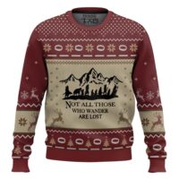 Hooktab Not All Those Who Wander Are Lost The Lord Of The Rings Ugly Christmas Sweater