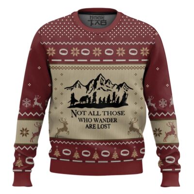 Not All Those Who Wander Are Lost The Lord Of The Rings Ugly Christmas Sweater