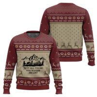 Hooktab Not All Those Who Wander Are Lost The Lord Of The Rings Ugly Christmas Sweater