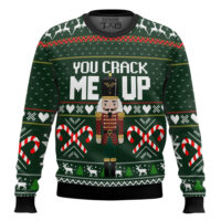 Hooktab Nutcracker You Crack Me Up Ugly Christmas Sweater
