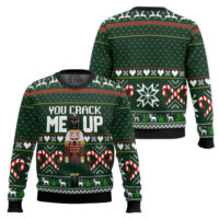 Hooktab Nutcracker You Crack Me Up Ugly Christmas Sweater