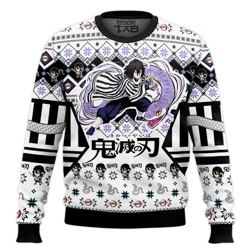 Hooktab Obanai Iguro Ugly Christmas Sweater Hooktab Obanai Iguro Ugly Christmas Sweater
