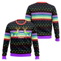 Hooktab Oh Deer I'm Qeer LGBT Support Ugly Christmas Sweater