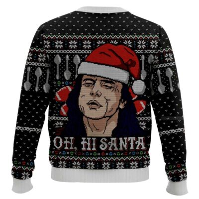 Hooktab Oh Hi, Santa Tommy Wiseau Ugly Christmas Sweater