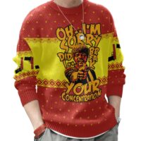 Hooktab Oh I'm Sorry Did I Break Your Concentration Pulp Fiction Ugly Christmas Sweater