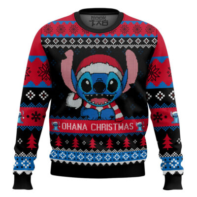 Ohana Christmas Lilo And Stitch Ugly Christmas Sweater
