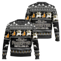 Hooktab Old Forester Bourbon Whiskey Ugly Christmas Sweater