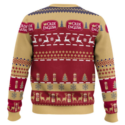 Hooktab Olde English 800 Malt Liquor Ugly Christmas Sweater