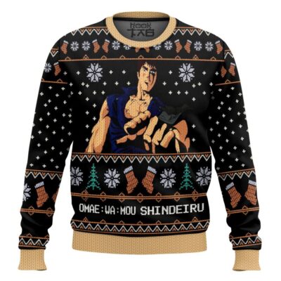 Omae Wa Mou Shindeiru Ugly Christmas Sweater