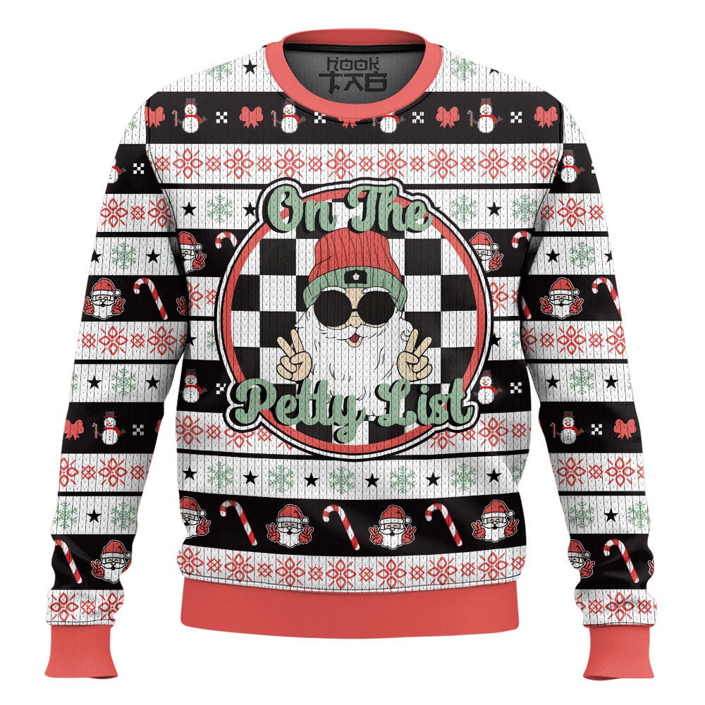 Hooktab On The Santa Petty List Ugly Christmas Sweater Hooktab On The Santa Petty List Ugly Christmas Sweater