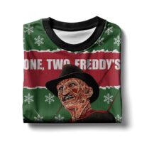 Hooktab One, Two, Freddy’s Coming For You And Your Freedom Ugly Christmas Sweater