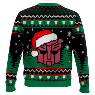 Hooktab Optimus Prime Transformers Ugly Christmas Sweater