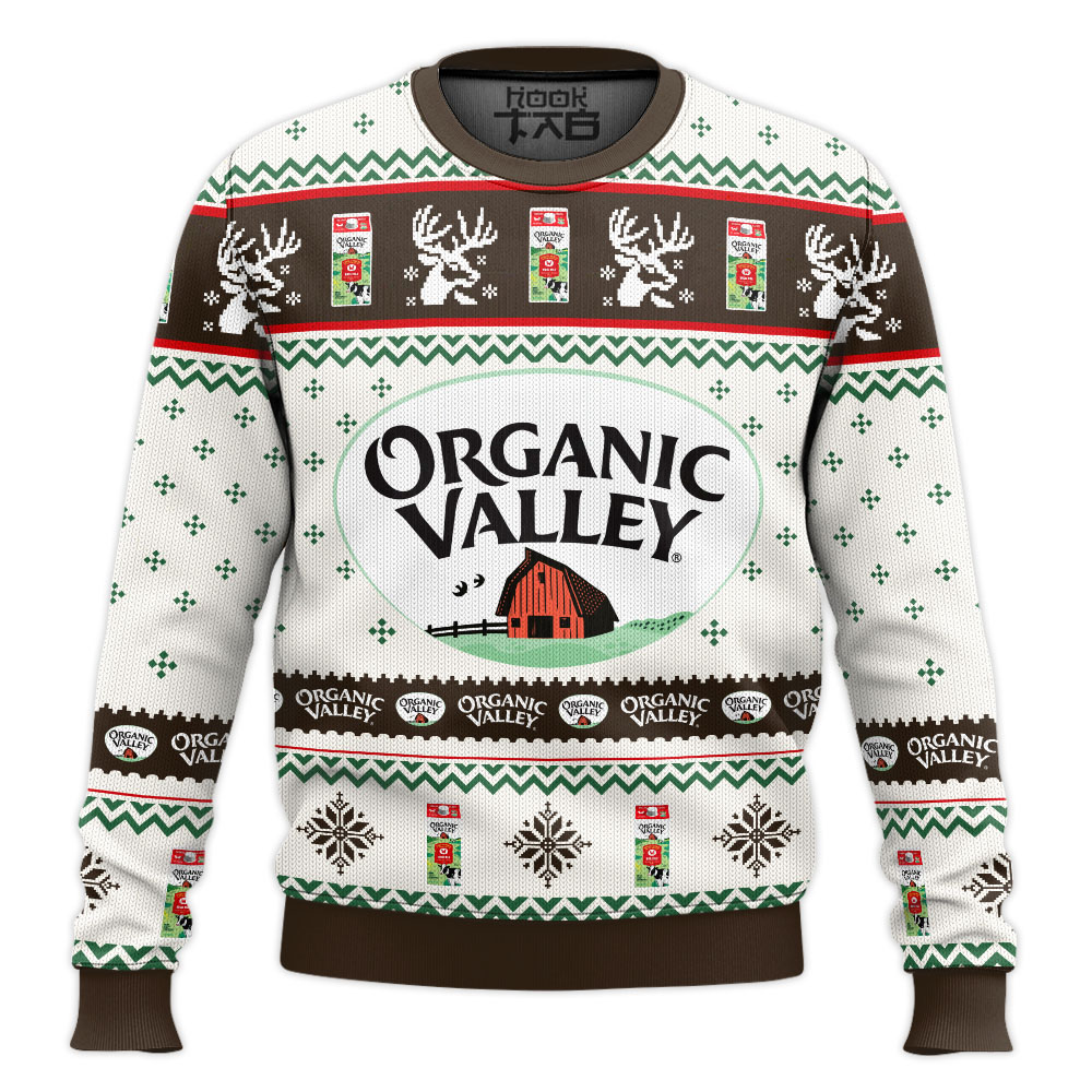 Hooktab Organic Valley Ugly Christmas Sweater Hooktab Organic Valley Ugly Christmas Sweater