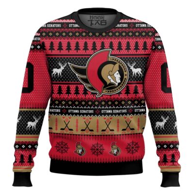 Ottawa Senators - Custom Name And Number Ugly Sweater