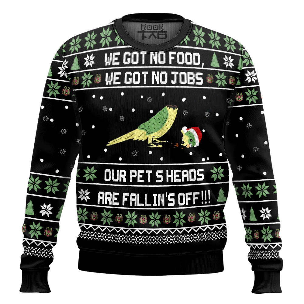 Hooktab Our Pets Heads Are Falling Off Dumb And Dumber Ugly Christmas Sweater Hooktab Our Pets Heads Are Falling Off Dumb And Dumber Ugly Christmas Sweater