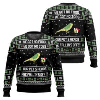 Hooktab Our Pets Heads Are Falling Off Dumb And Dumber Ugly Christmas Sweater