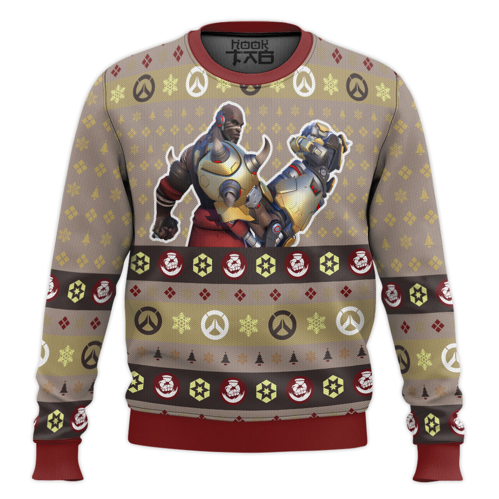 Hooktab Overwatch Doomfist Ugly Christmas Sweater Hooktab Overwatch Doomfist Ugly Christmas Sweater