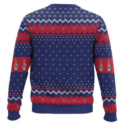 Hooktab Pabst Blue Ribbon American Lager Beer Ugly Christmas Sweater