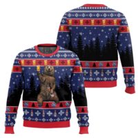 Hooktab Pabst Blue Ribbon Bear Ugly Christmas Sweater