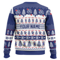 Hooktab Pabst Blue Ribbon Horror Drink - Custom Name Ugly Christmas Sweater