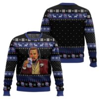 Hooktab Pabst Blue Ribbon Leonardo Meme Ugly Christmas Sweater
