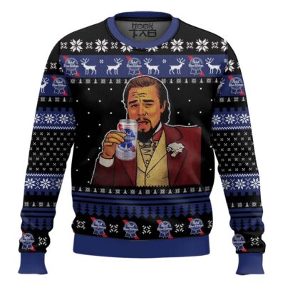 Pabst Blue Ribbon Leonardo Meme Ugly Christmas Sweater