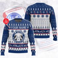 Hooktab Pabst Blue Ribbon Titties Funny - Custom Name Ugly Christmas Sweater