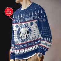 Hooktab Pabst Blue Ribbon Titties Funny - Custom Name Ugly Christmas Sweater