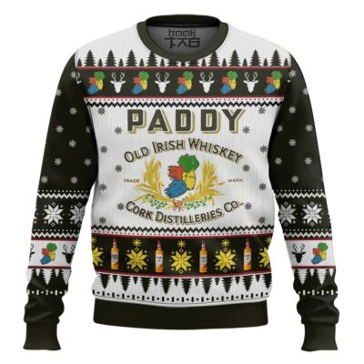 Paddys Irish Whiskey Ugly Christmas Sweater