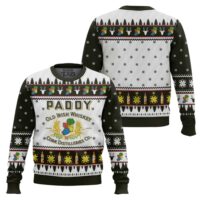 Hooktab Paddys Irish Whiskey Ugly Christmas Sweater