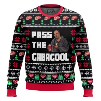 Pass The Gabagool The Sopranos Ugly Christmas Sweater