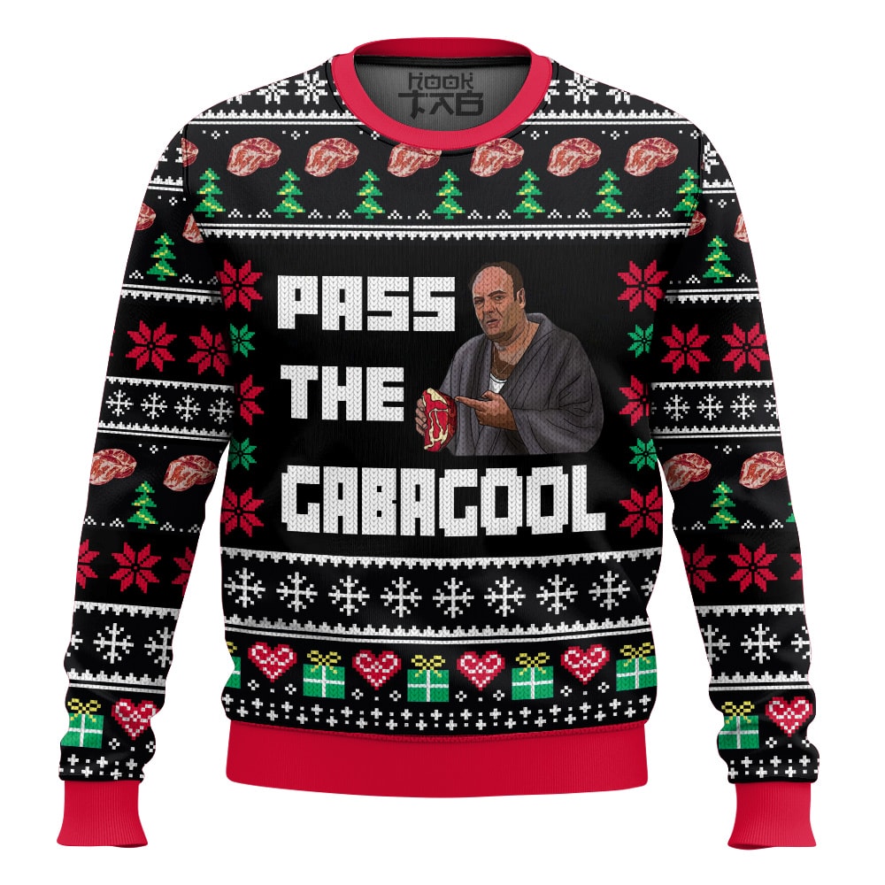 Hooktab Pass The Gabagool The Sopranos Ugly Christmas Sweater Hooktab Pass The Gabagool The Sopranos Ugly Christmas Sweater