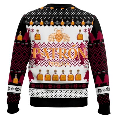 Hooktab Patron Tequila 100% Agave Ugly Christmas Sweater
