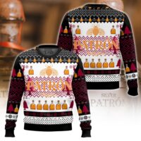 Hooktab Patron Tequila 100% Agave Ugly Christmas Sweater