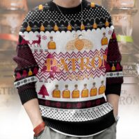 Hooktab Patron Tequila 100% Agave Ugly Christmas Sweater