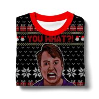 Hooktab Peep Show No Turkey Meme Ugly Christmas Sweater